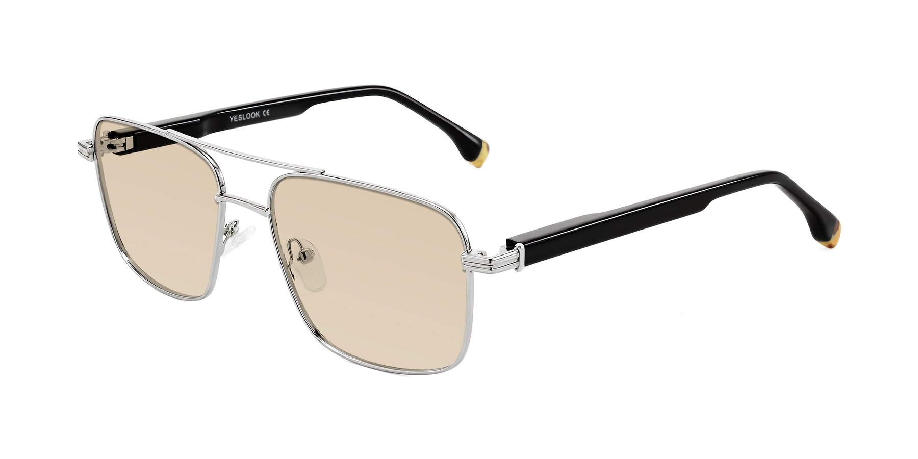 Angle of Banten in Silver with Light Brown Tinted Lenses