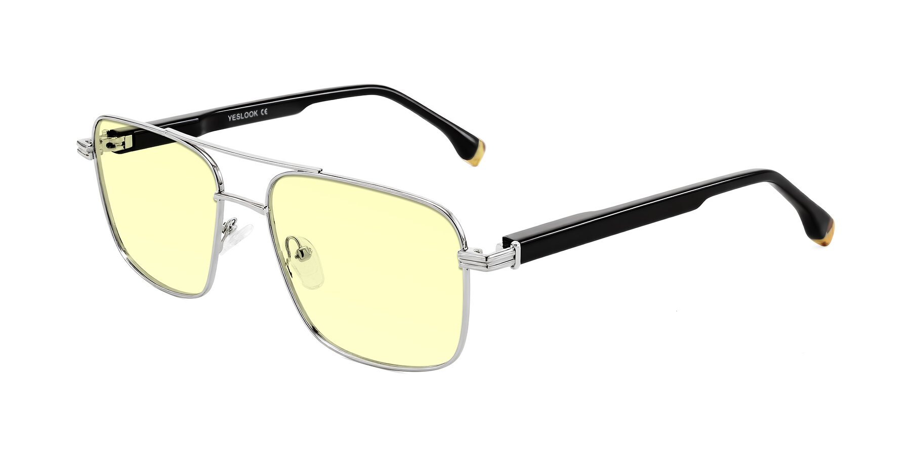 Angle of Banten in Silver with Light Yellow Tinted Lenses