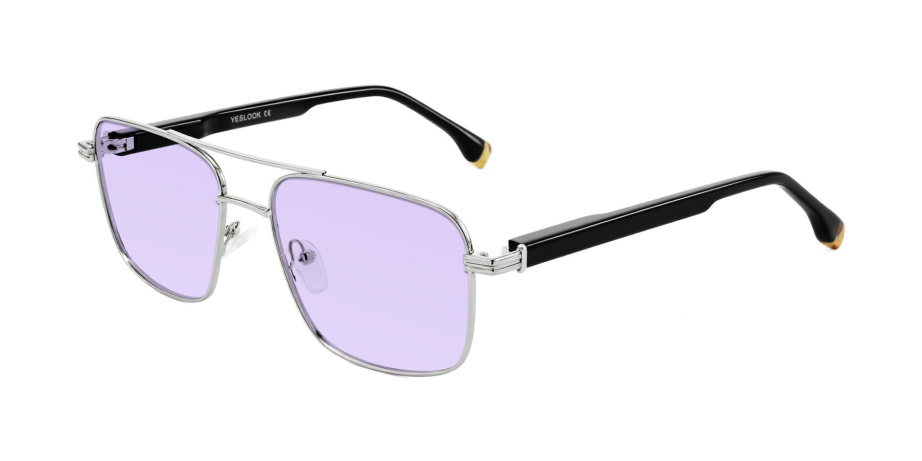 Angle of Banten in Silver with Light Purple Tinted Lenses