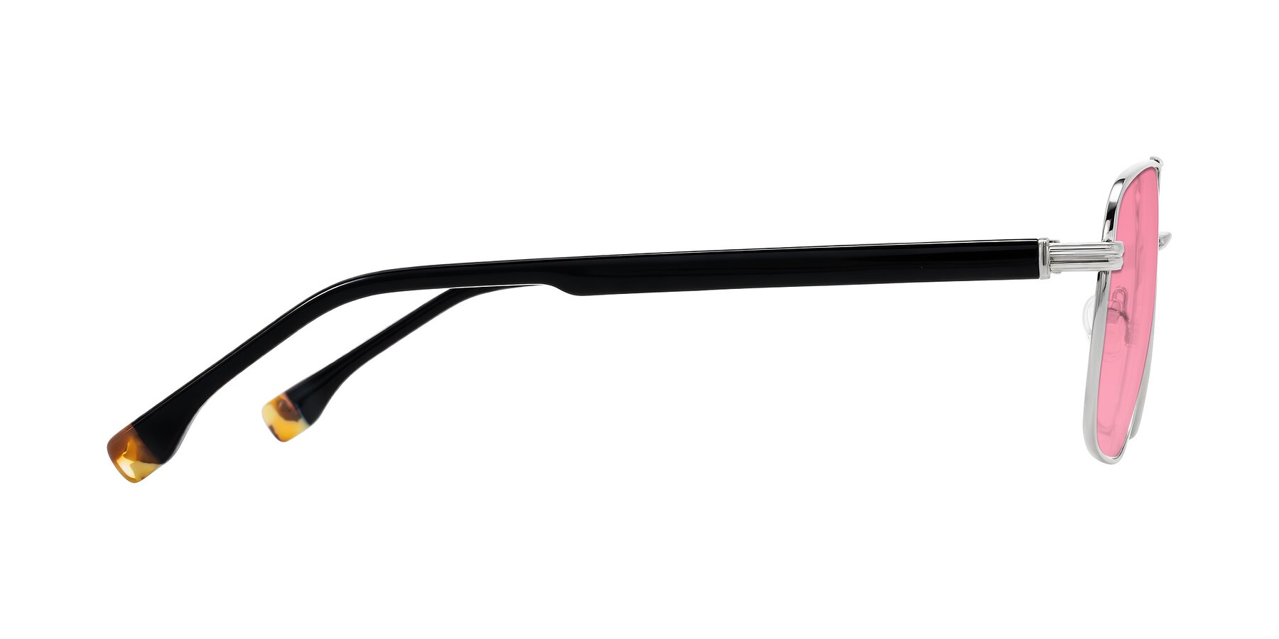 Side of Banten in Silver with Pink Tinted Lenses