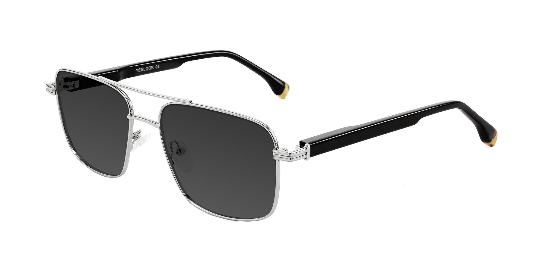 Angle of Banten in Silver with Gray Tinted Lenses