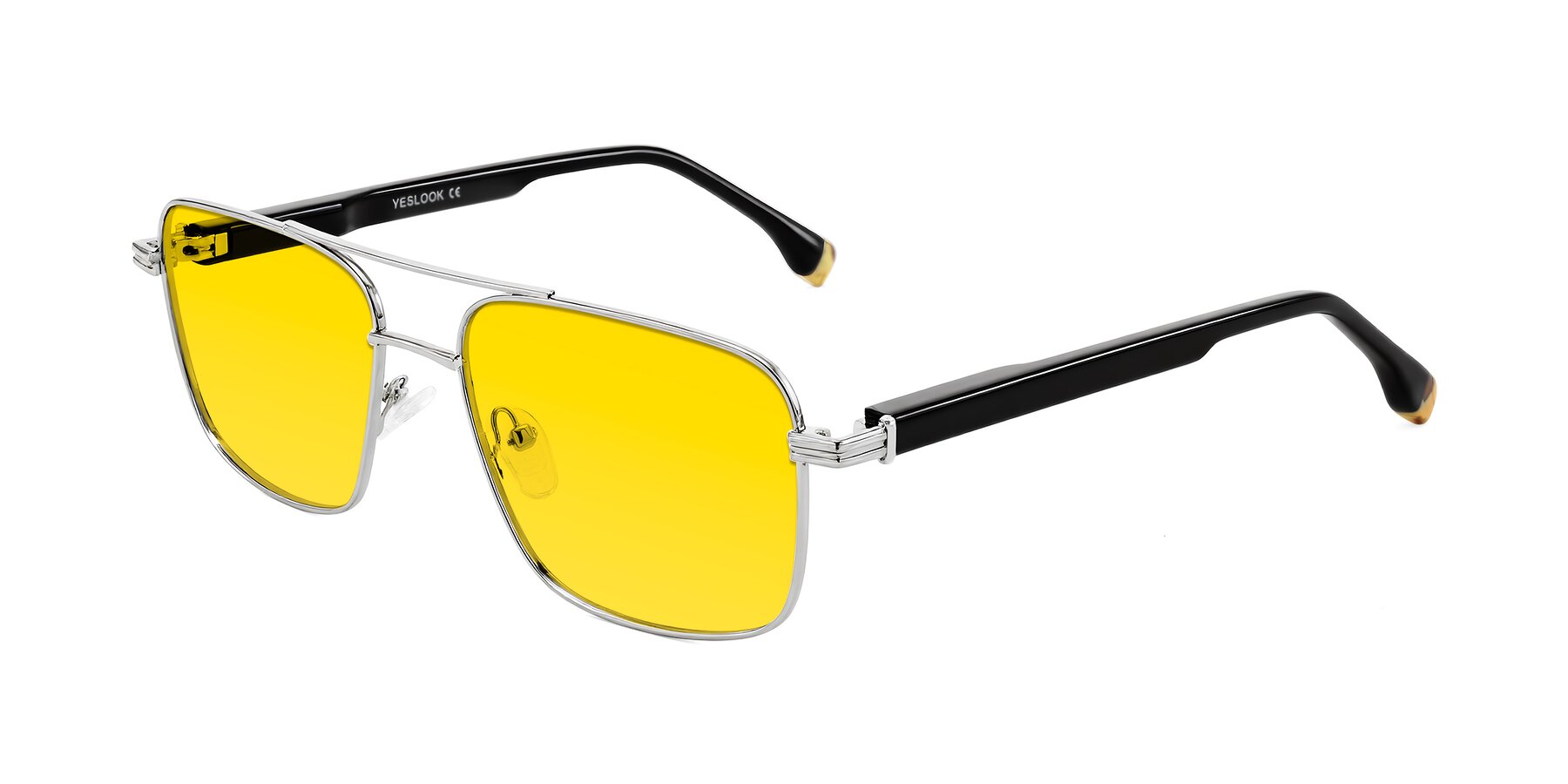 Angle of Banten in Silver with Yellow Tinted Lenses