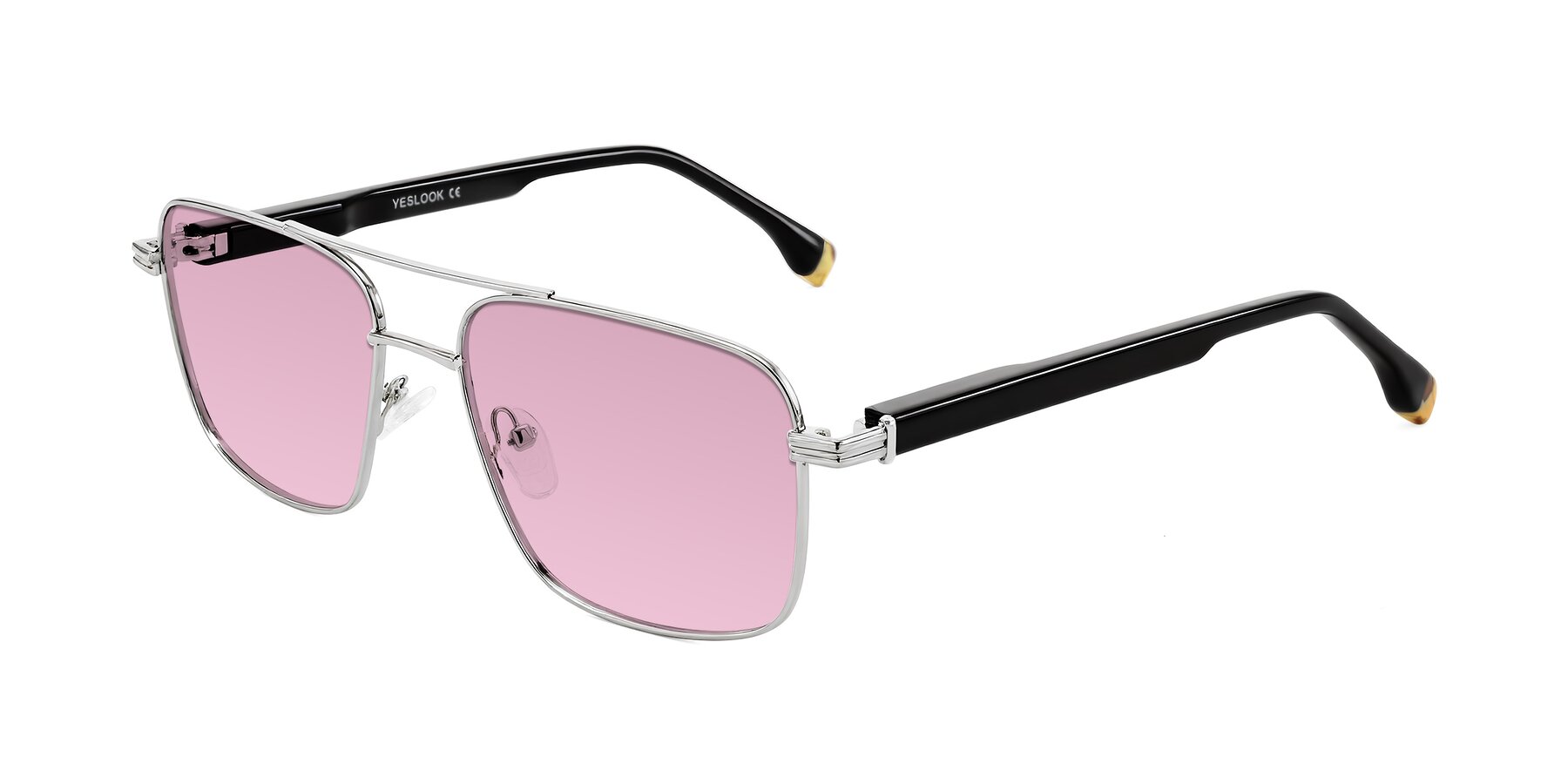 Angle of Banten in Silver with Light Wine Tinted Lenses