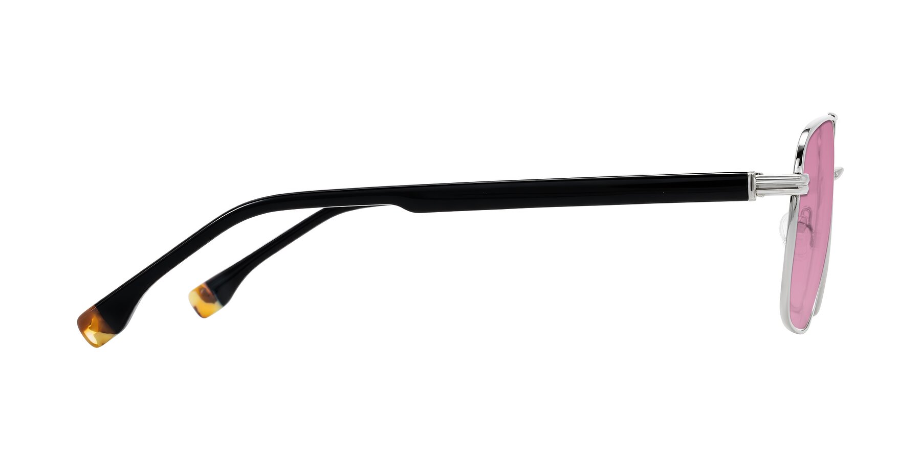 Side of Banten in Silver with Medium Wine Tinted Lenses