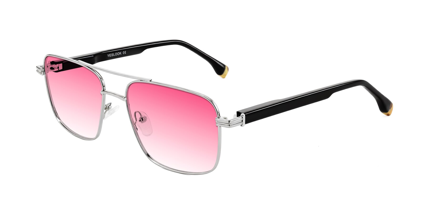 Angle of Banten in Silver with Pink Gradient Lenses