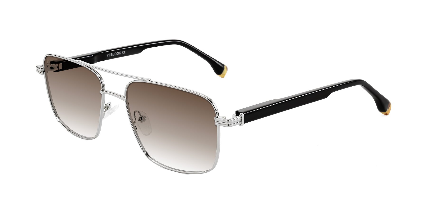 Angle of Banten in Silver with Brown Gradient Lenses