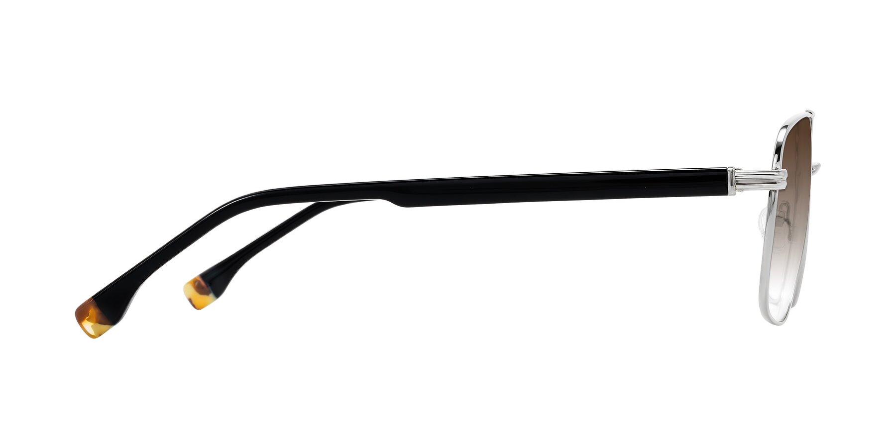 Side of Banten in Silver with Brown Gradient Lenses