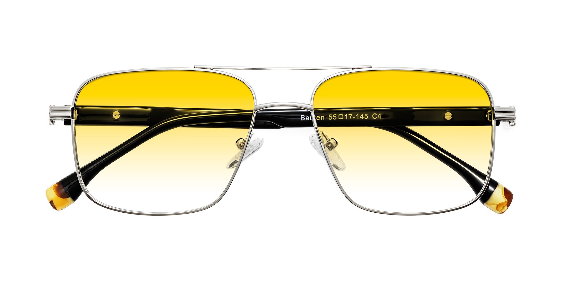 Folded Front of Banten in Silver with Yellow Gradient Lenses