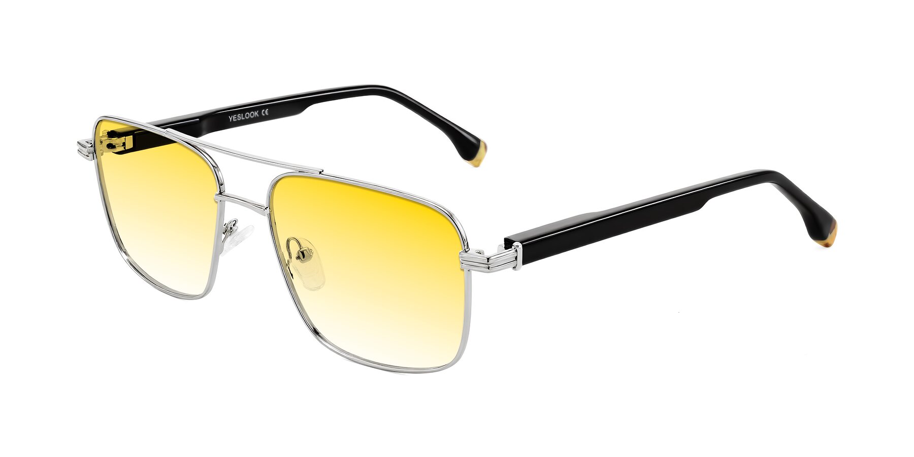 Angle of Banten in Silver with Yellow Gradient Lenses