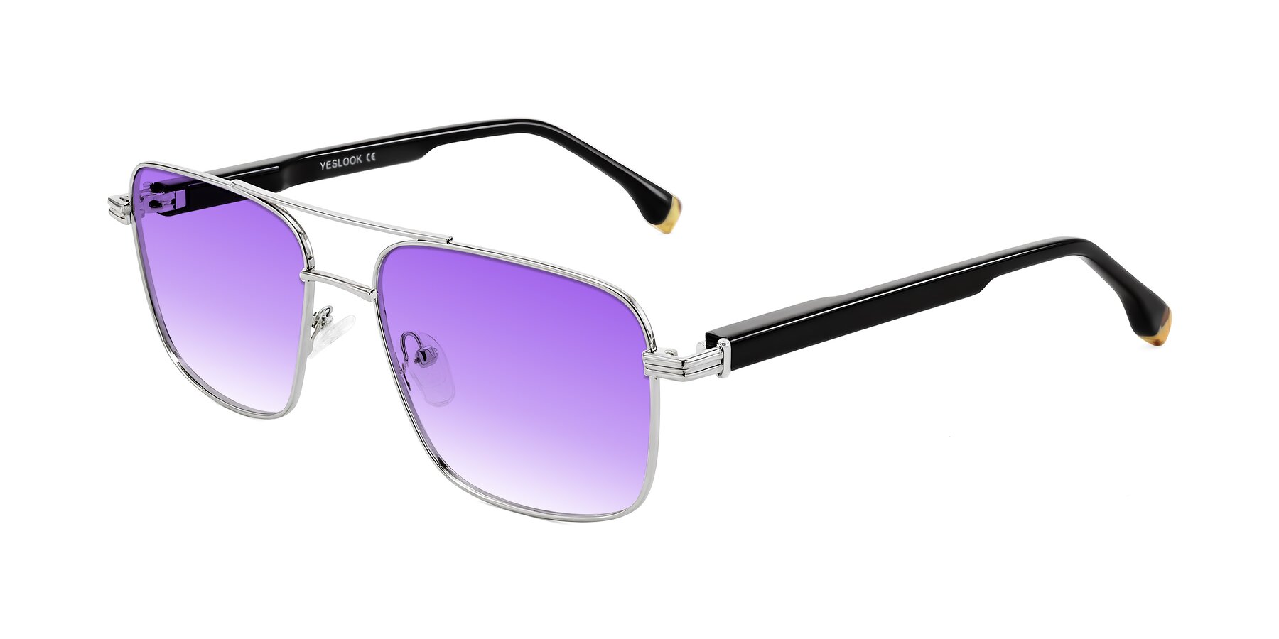 Angle of Banten in Silver with Purple Gradient Lenses