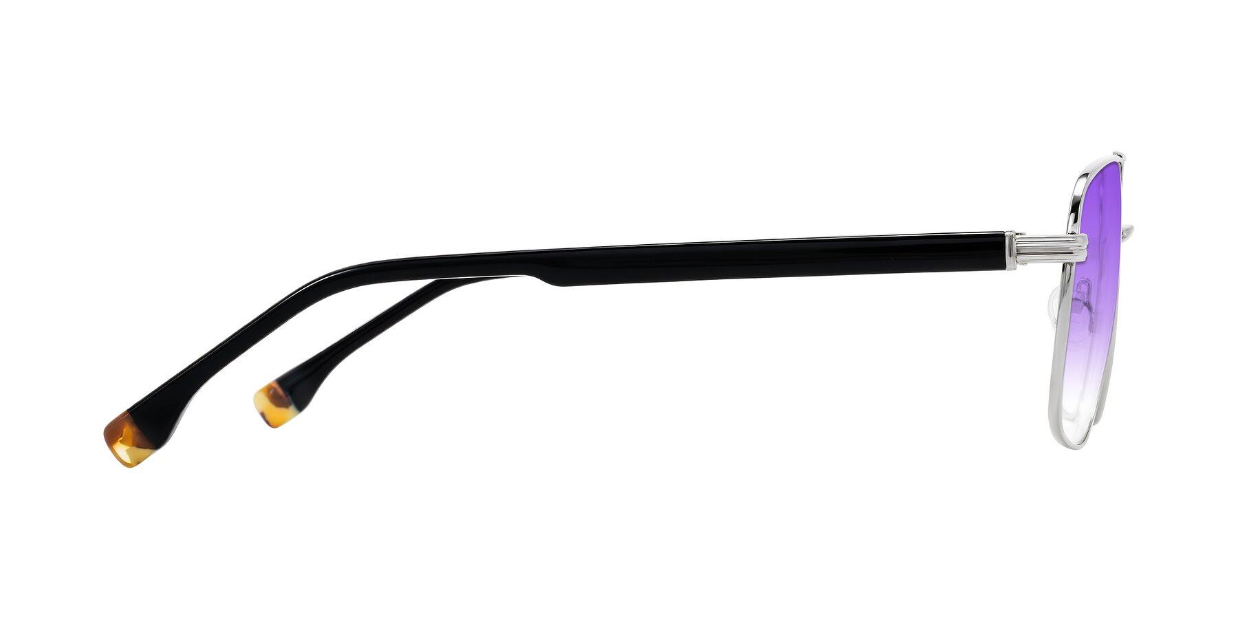 Side of Banten in Silver with Purple Gradient Lenses