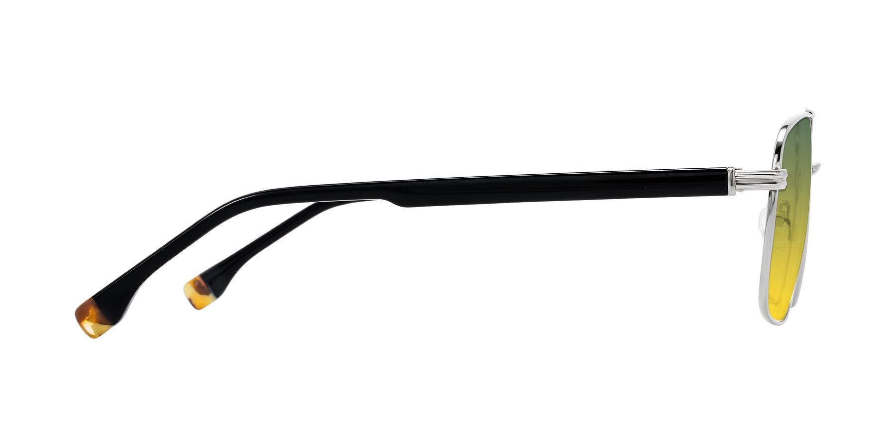 Side of Banten in Silver with Green / Yellow Gradient Lenses