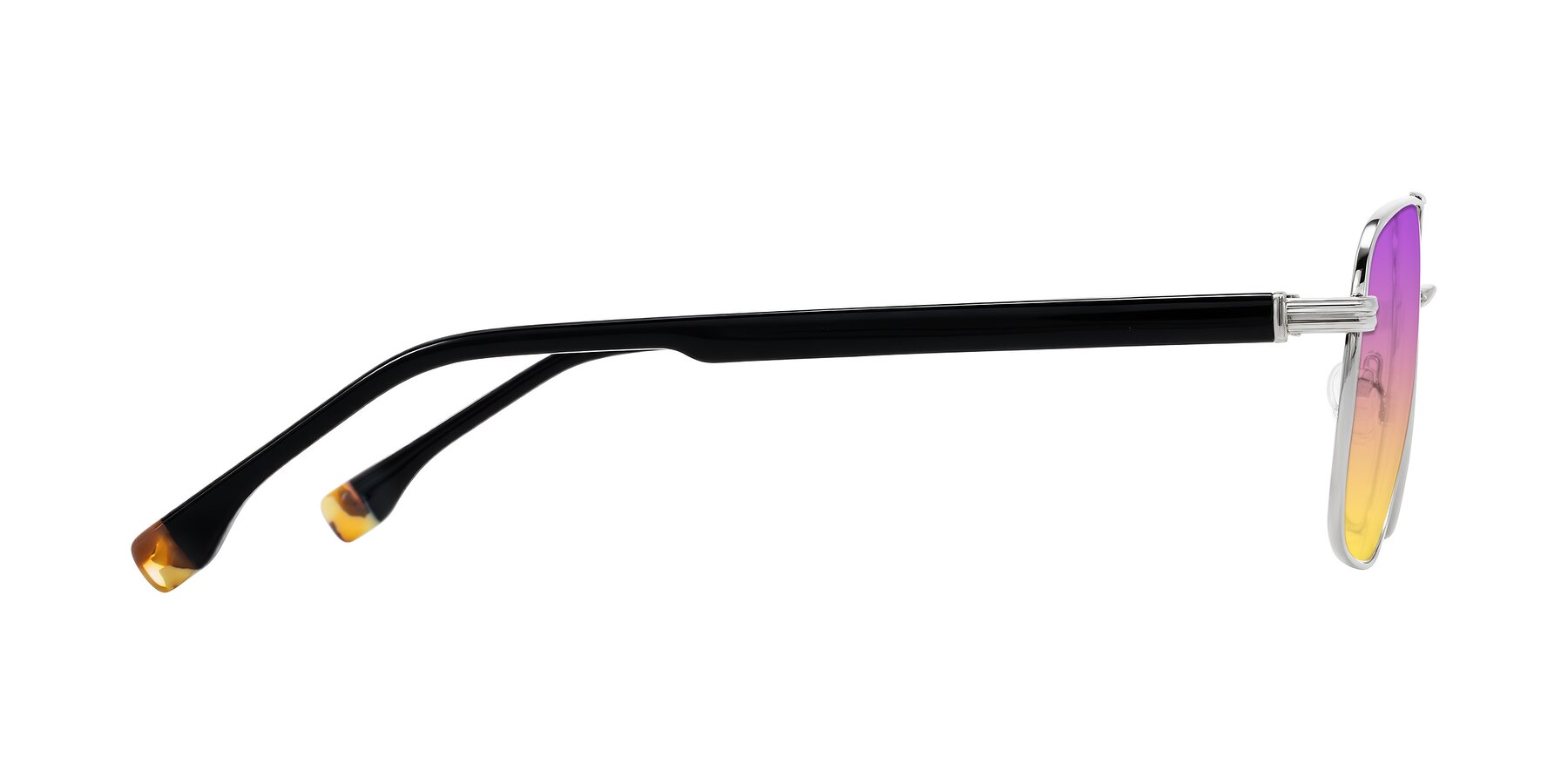 Side of Banten in Silver with Purple / Yellow Gradient Lenses