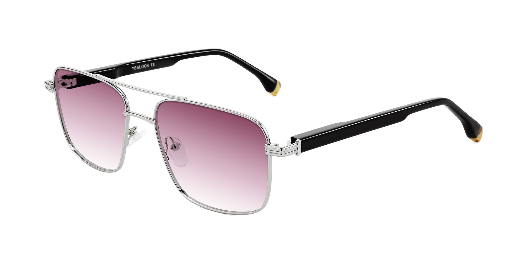 Angle of Banten in Silver with Wine Gradient Lenses