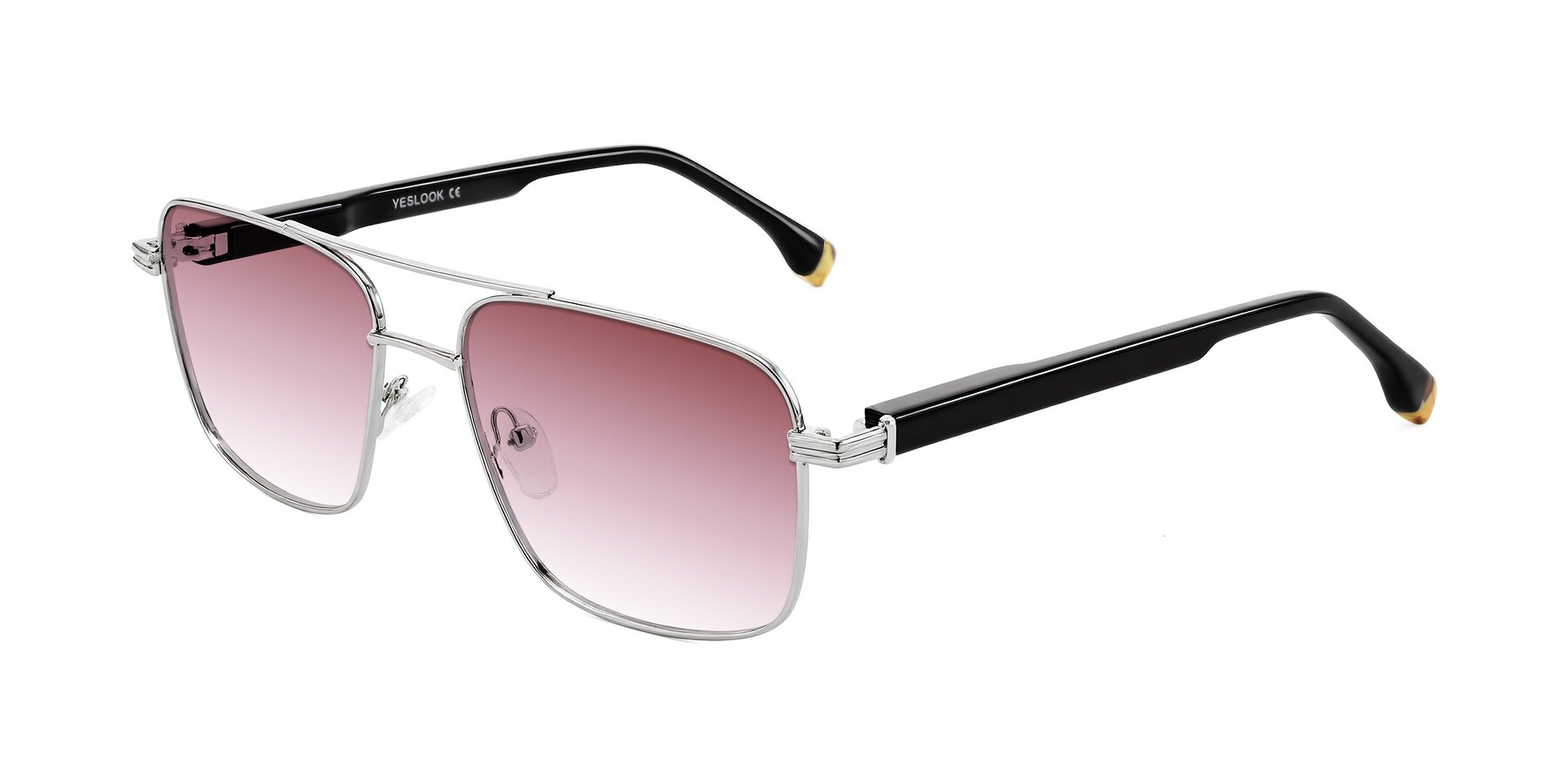 Angle of Banten in Silver with Garnet Gradient Lenses