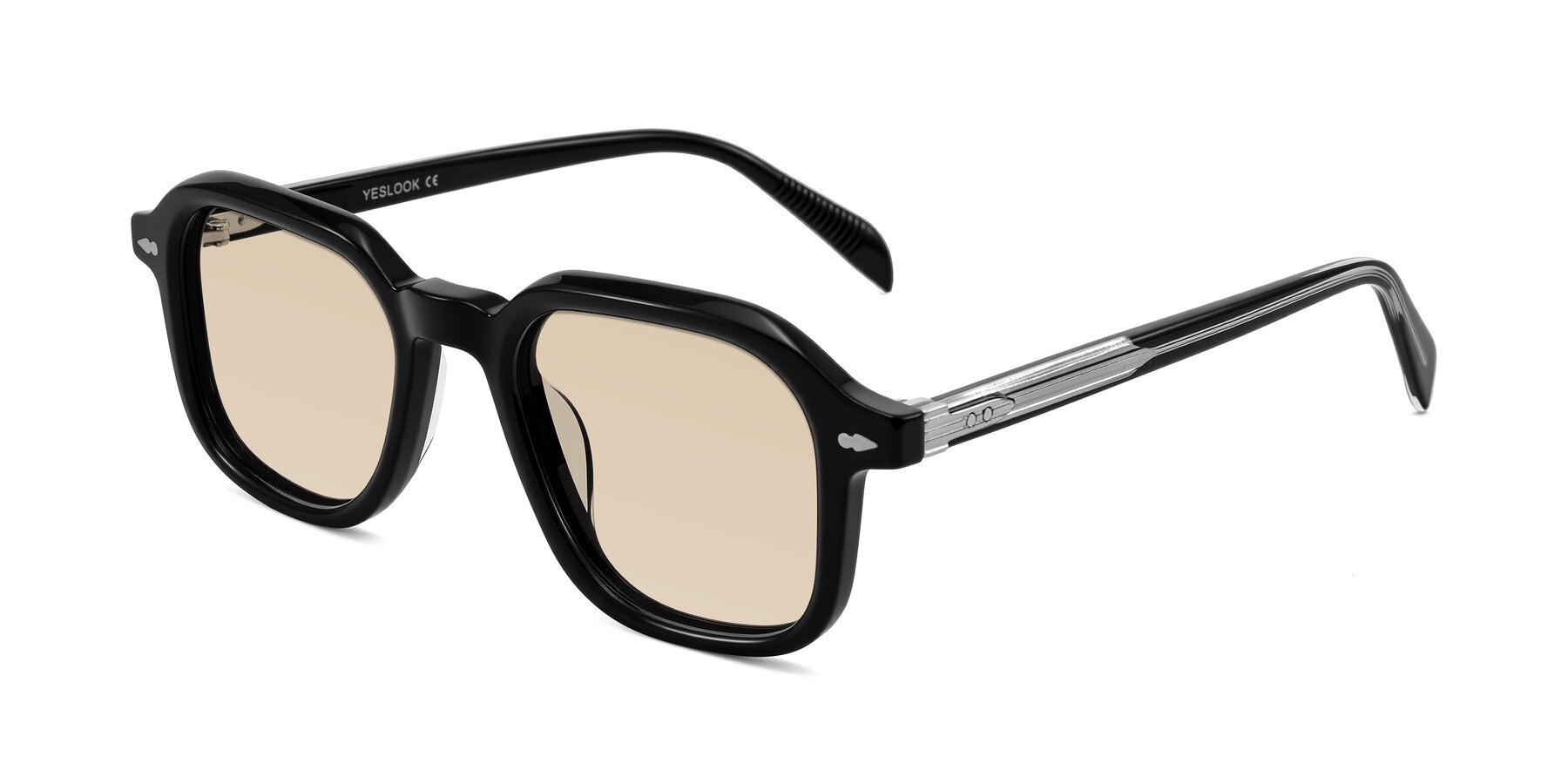 Angle of Salyba in Black with Light Brown Tinted Lenses