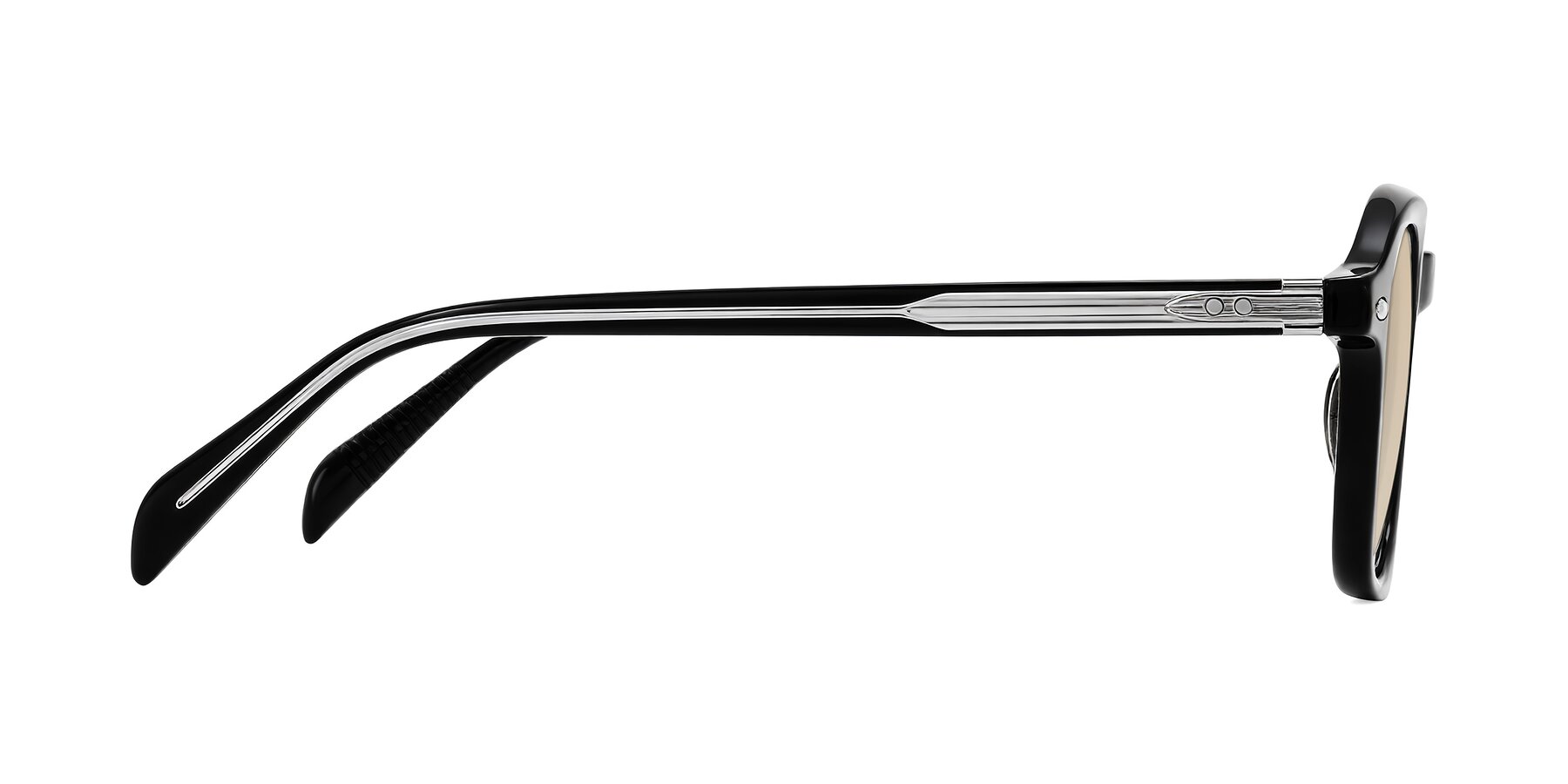 Side of Salyba in Black with Light Brown Tinted Lenses