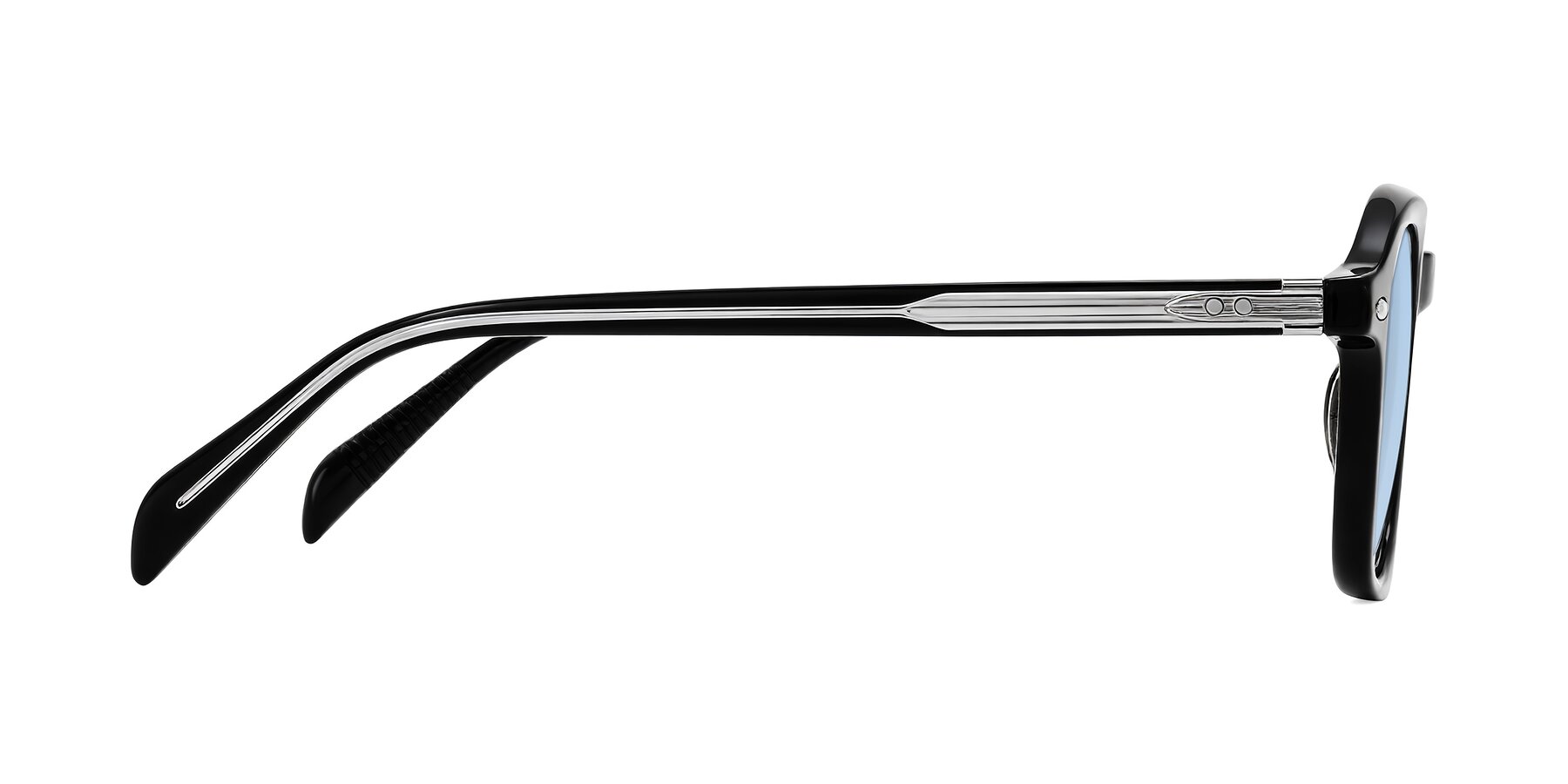 Side of Salyba in Black with Light Blue Tinted Lenses