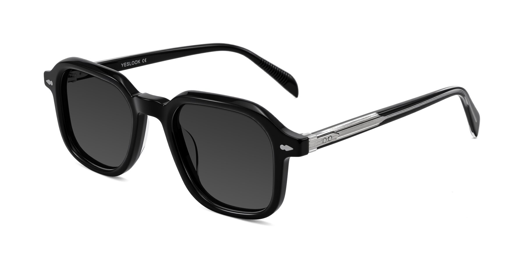 Angle of Salyba in Black with Gray Tinted Lenses
