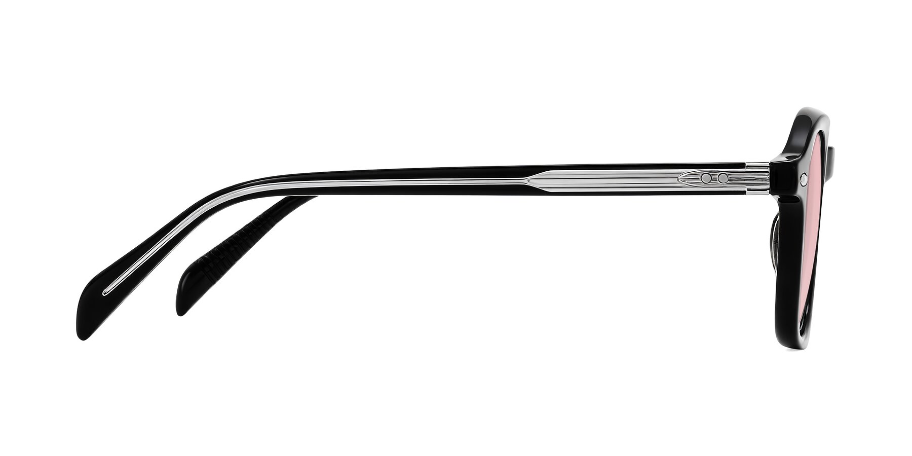 Side of Salyba in Black with Light Garnet Tinted Lenses