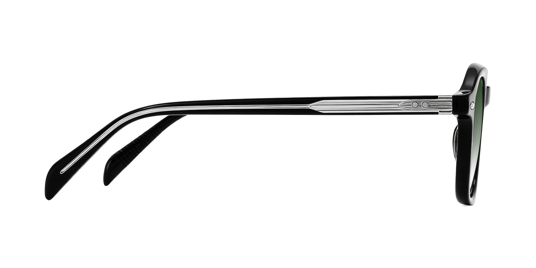 Side of Salyba in Black with Green Gradient Lenses