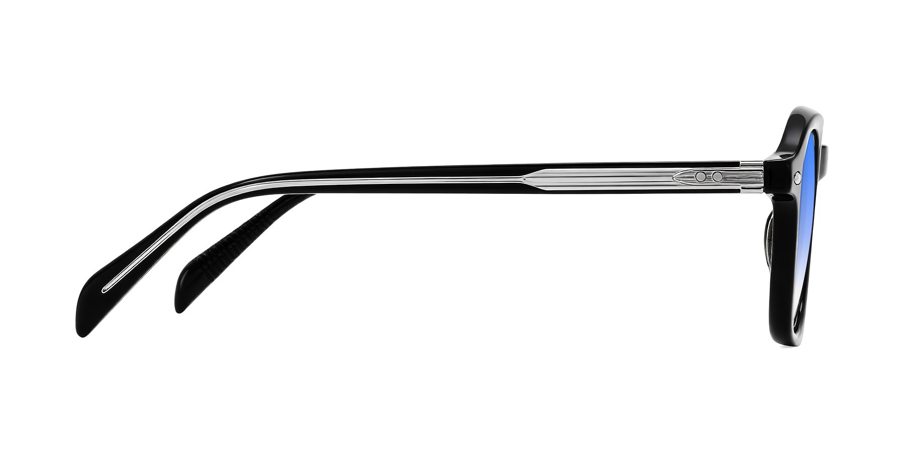 Side of Salyba in Black with Blue Gradient Lenses