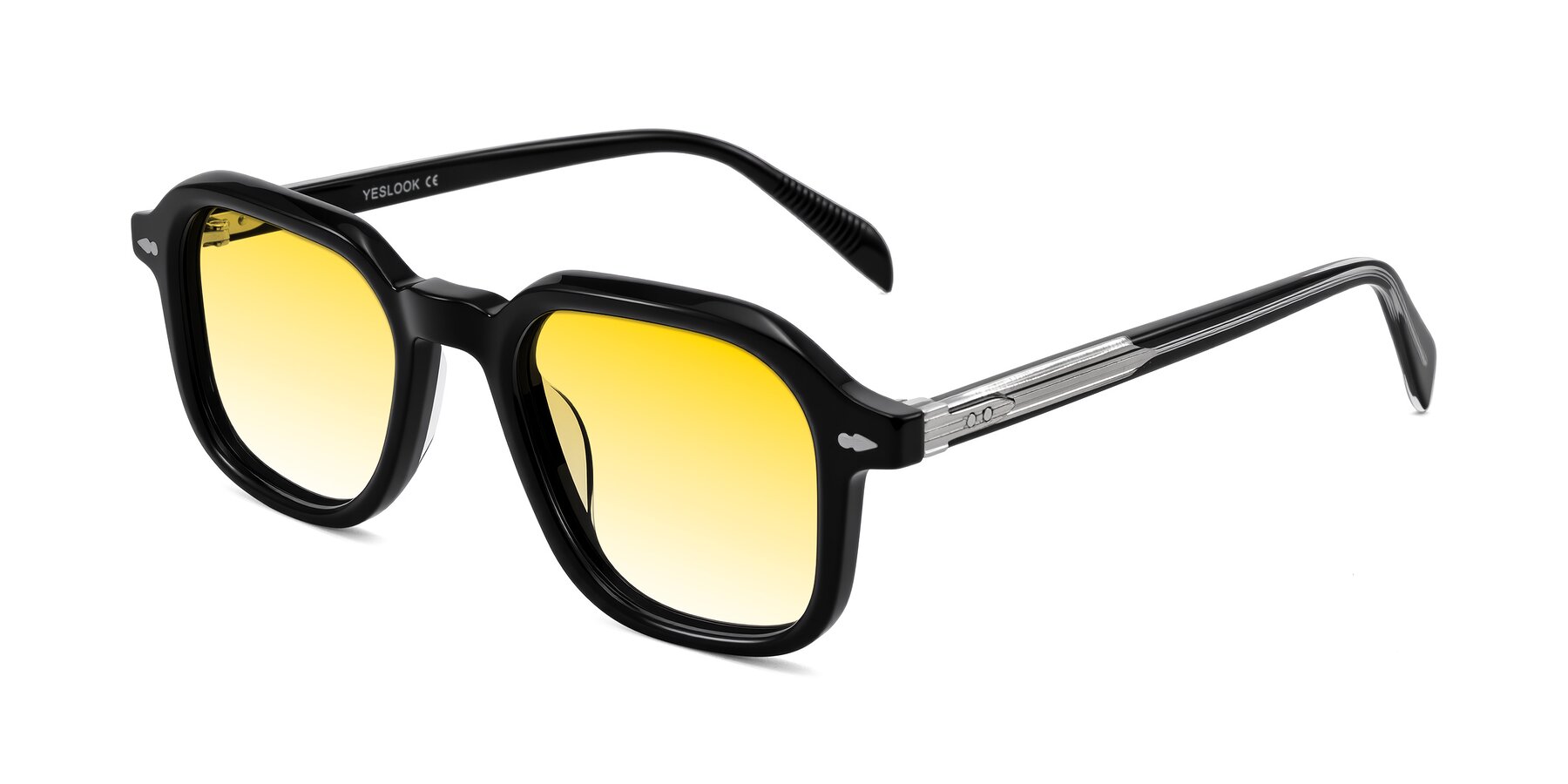 Angle of Salyba in Black with Yellow Gradient Lenses