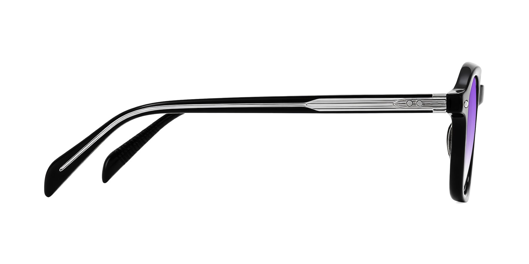 Side of Salyba in Black with Purple Gradient Lenses