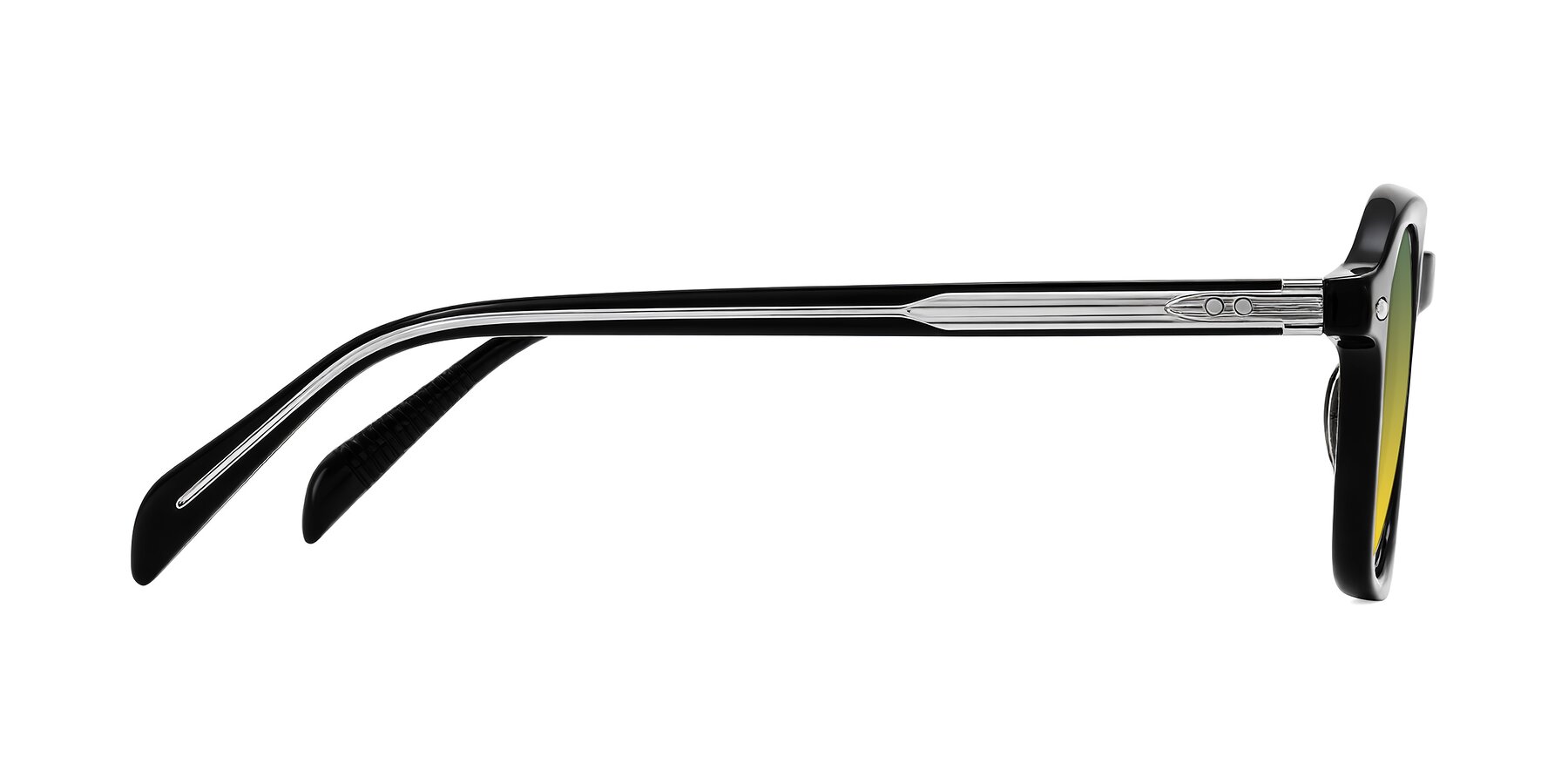 Side of Salyba in Black with Green / Yellow Gradient Lenses