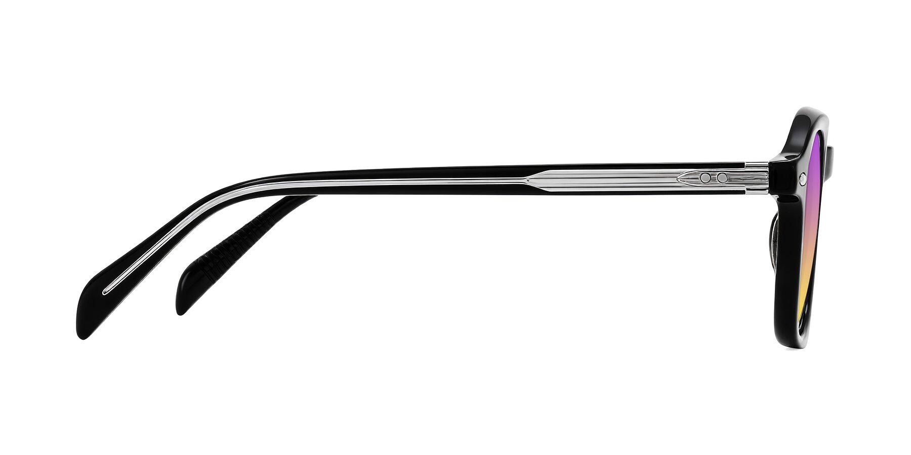 Side of Salyba in Black with Purple / Yellow Gradient Lenses