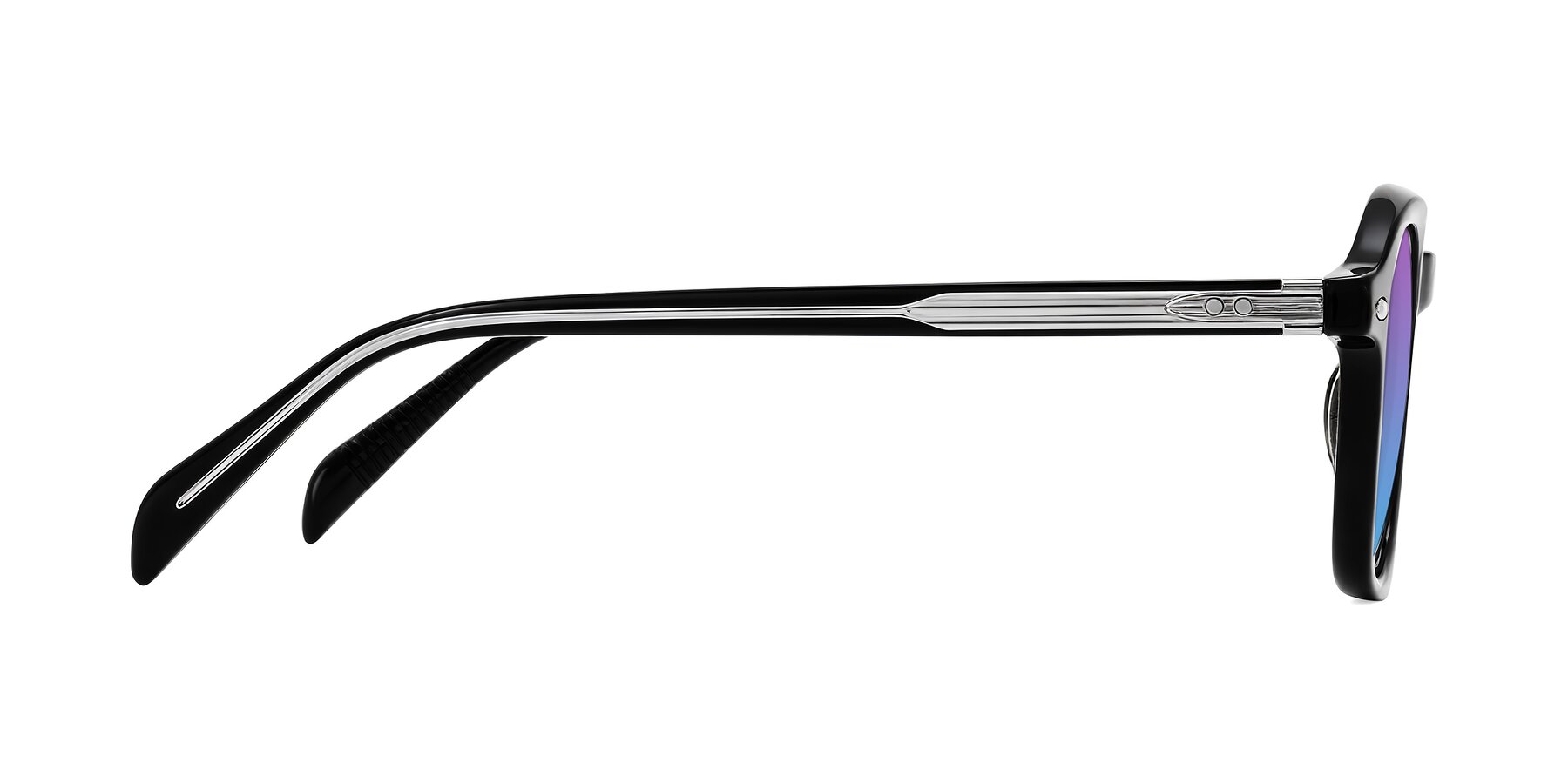Side of Salyba in Black with Purple / Blue Gradient Lenses