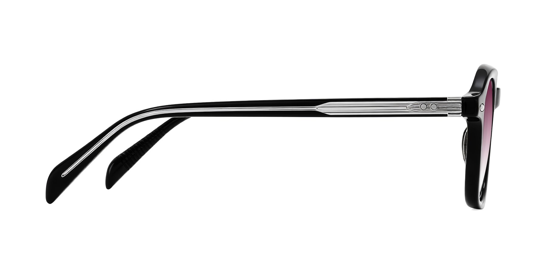 Side of Salyba in Black with Wine Gradient Lenses