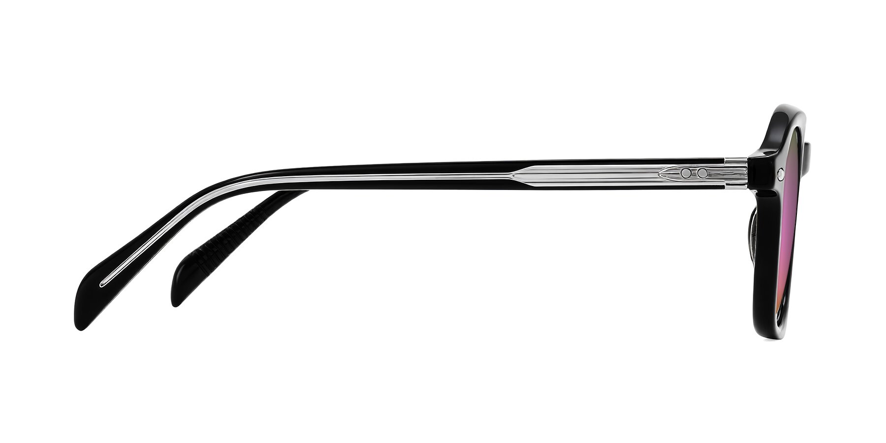 Side of Salyba in Black with Pink Mirrored Lenses
