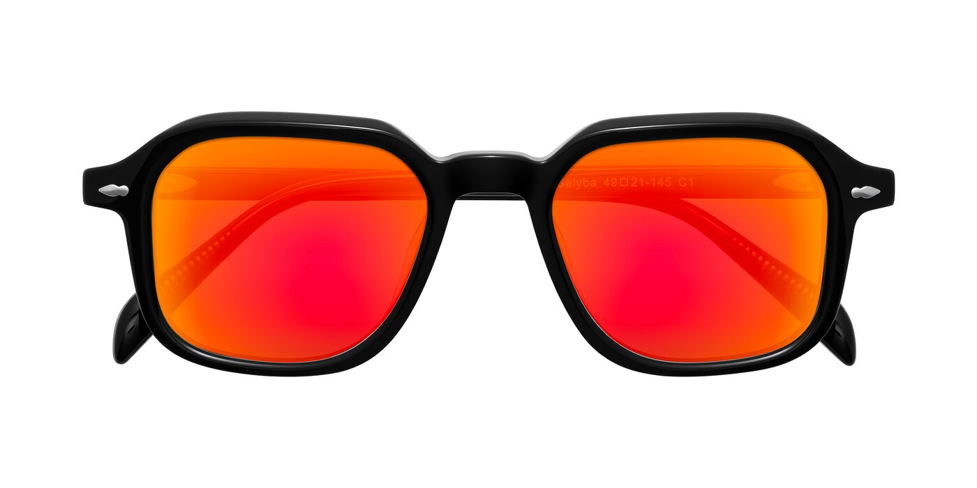 Salyba - Black Flash Mirrored Sunglasses