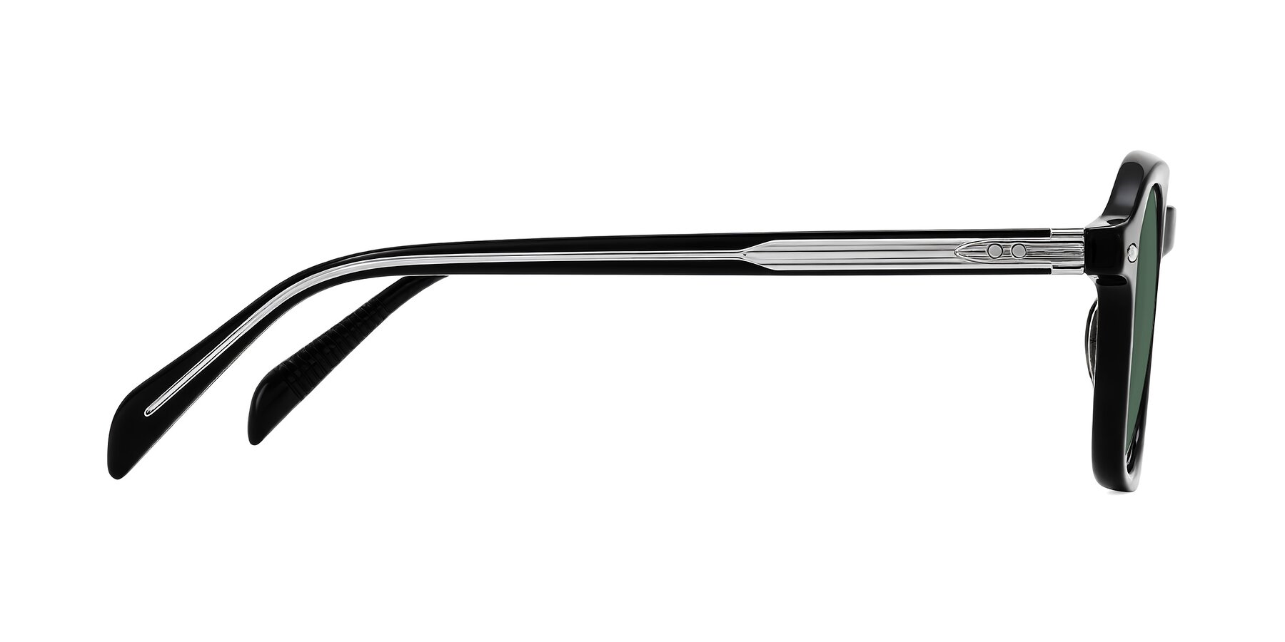 Side of Salyba in Black with Green Polarized Lenses