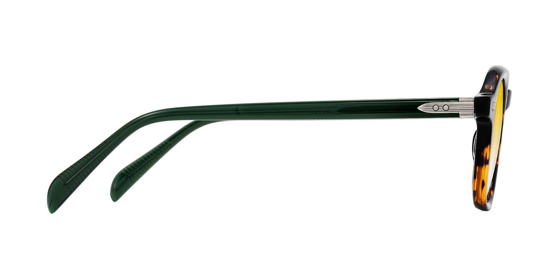 Side of Salyba in Tortoise/Green with Yellow Gradient Lenses