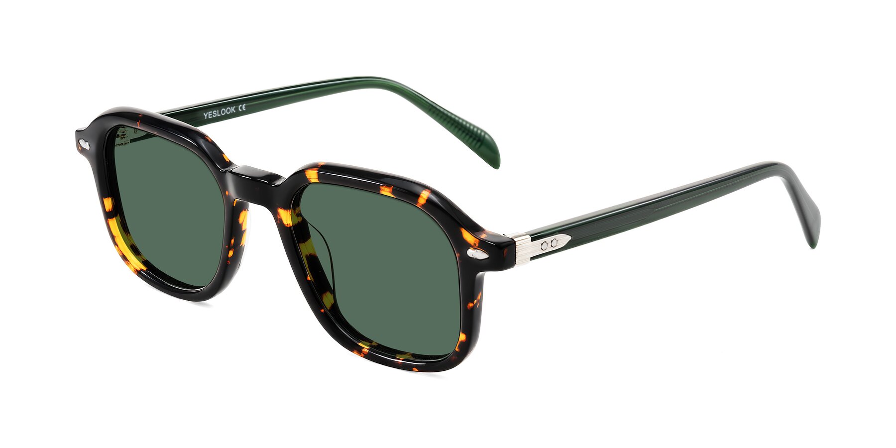 Angle of Salyba in Tortoise/Green with Green Polarized Lenses