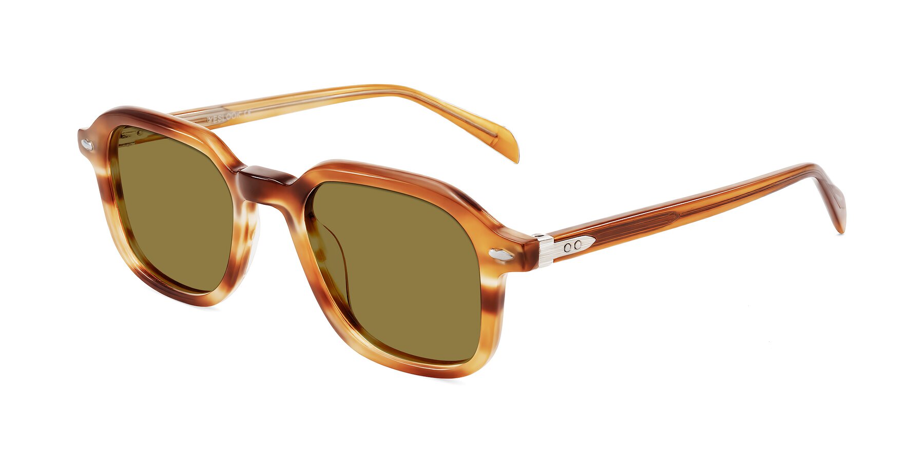 Angle of Salyba in Amber Striped with Brown Polarized Lenses