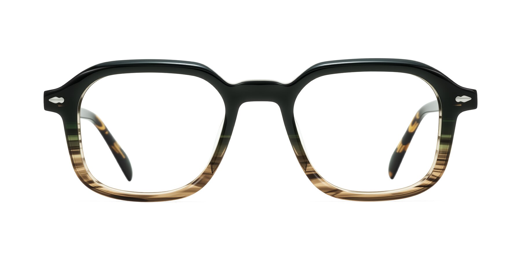 Salyba - Dark Green/Brown Striped Sunglasses Frame