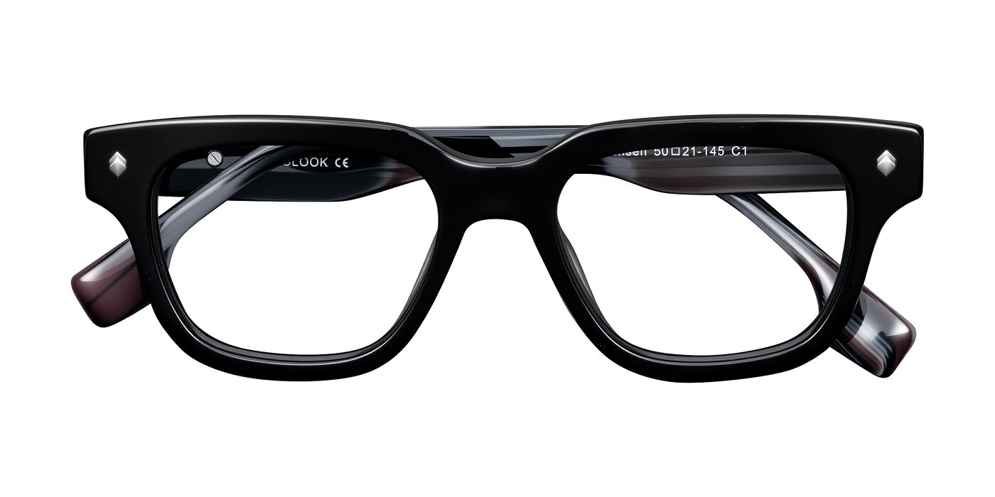 Jensen - Black/Gray Striped Eyeglasses