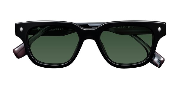 Front of Jensen in Black/Gray Striped