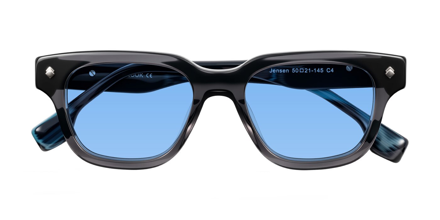 Jensen - Gray/Blue Striped Tinted Sunglasses