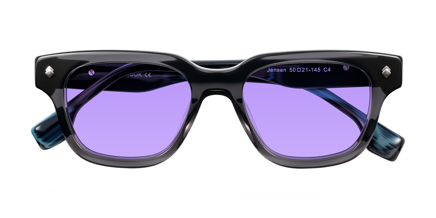 Jensen - Gray/Blue Striped Tinted Sunglasses