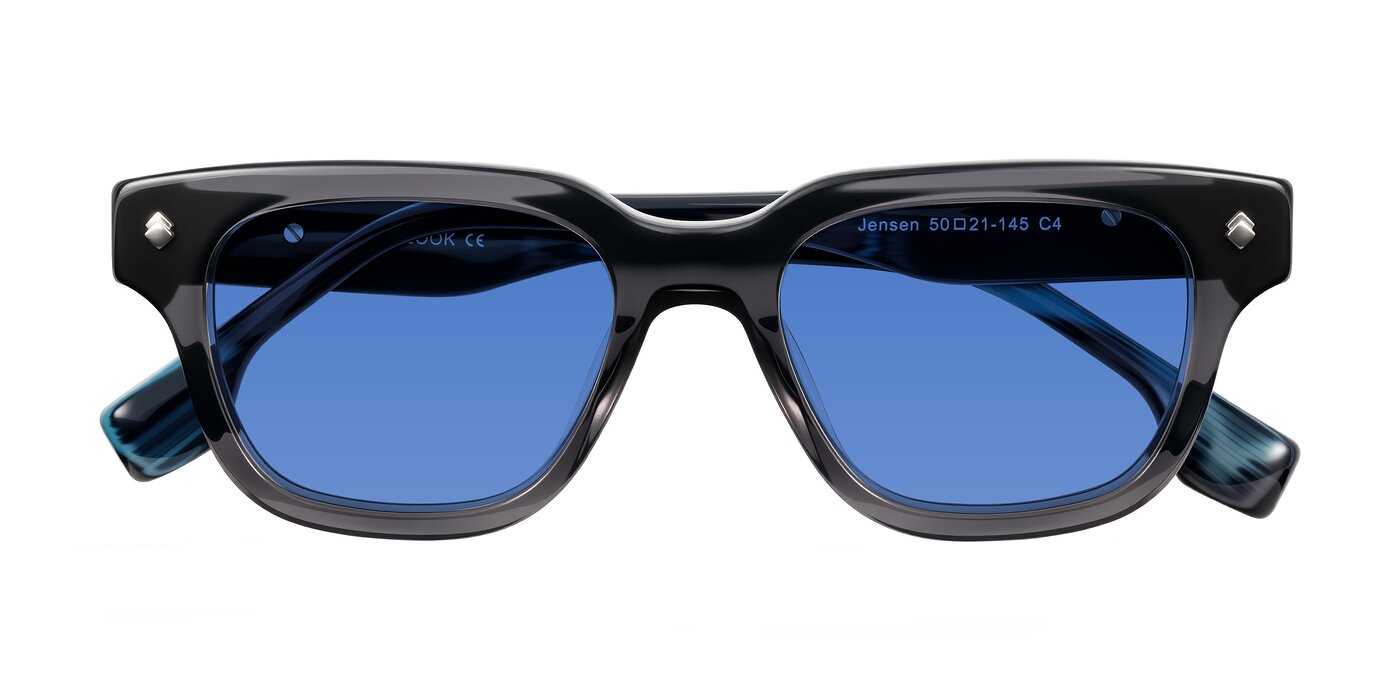 Jensen - Gray/Blue Striped Tinted Sunglasses