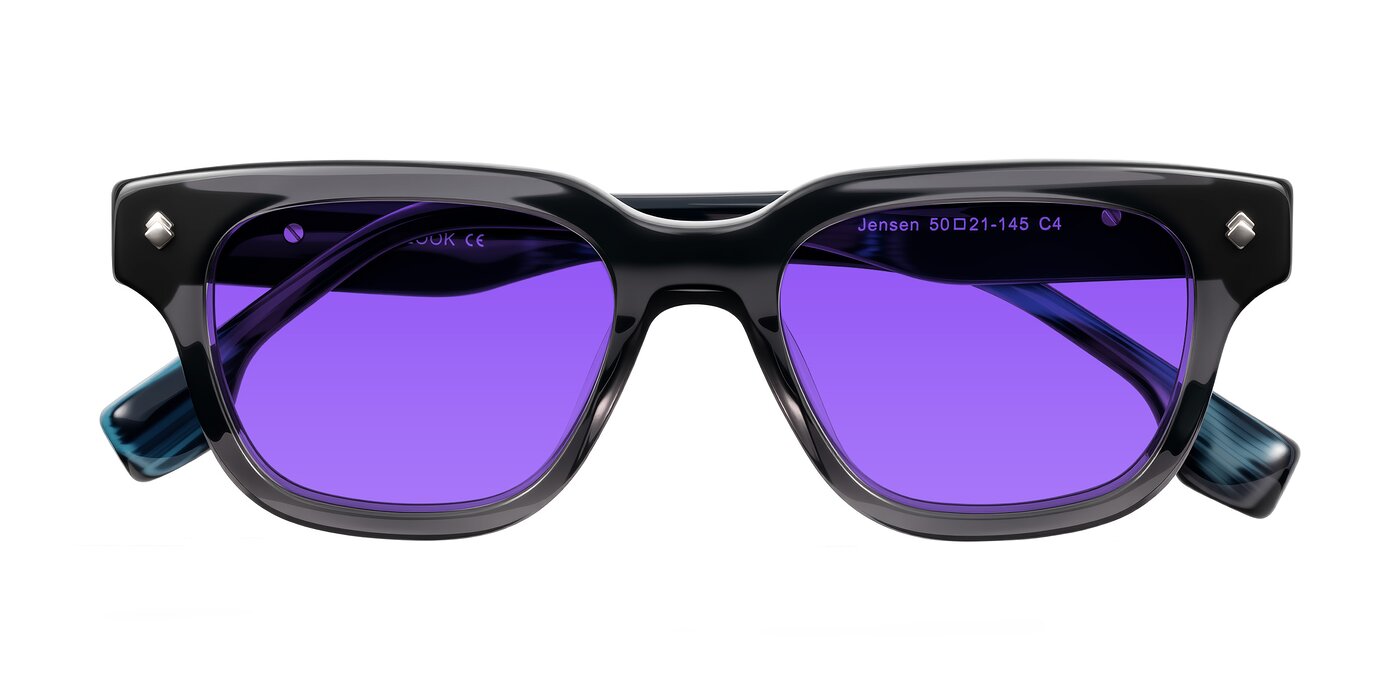 Jensen - Gray/Blue Striped Tinted Sunglasses