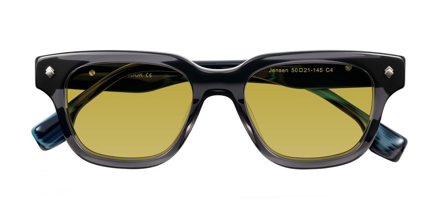 Jensen - Gray/Blue Striped Tinted Sunglasses