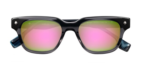 Front of Jensen in Gray/Blue Striped