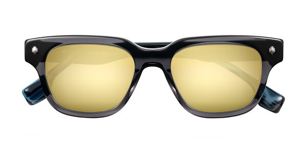 Front of Jensen in Gray/Blue Striped