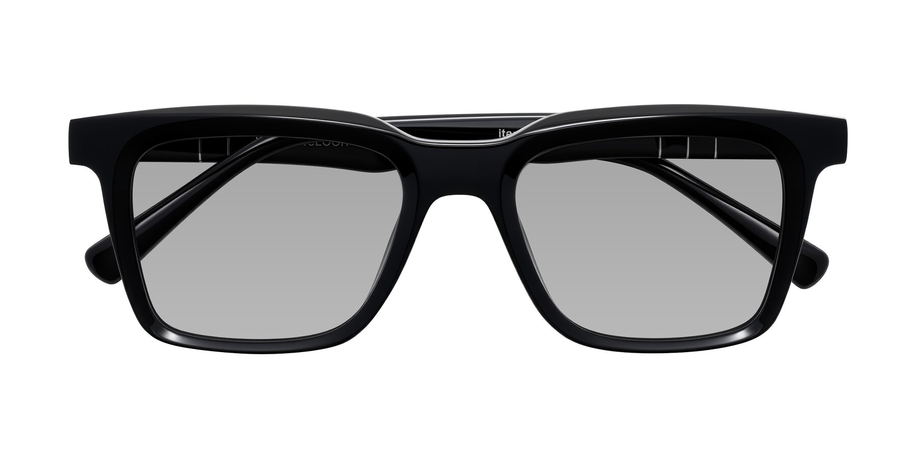 Folded Front of Itasca in Black with Light Gray Tinted Lenses