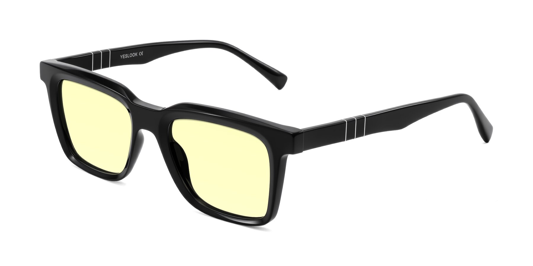 Angle of Itasca in Black with Light Yellow Tinted Lenses